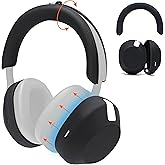 WC ShellZ XM5 - Protective Headphone Exterior Shell & Headband Covers for Sony WH1000XM5 Made by Wicked Cushions | Made with Premium Silicone | Black