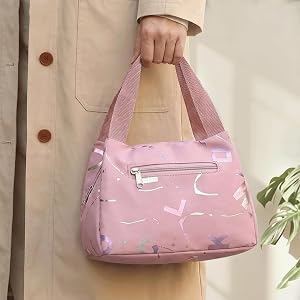 1PC Small Fashion Backpacks for Men Women, Shoulder Travel Fashion Backpacks Multi Pocket Purses Soft Satchel Bag, Pink