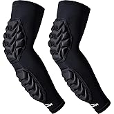 COOLOMG Football Arm Pads Padded Forearm Elbow Sleeves Protection Support for Basketball Volleyball 1 Pair