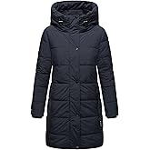 Marikoo Women's Long Winter Coat with Hood - Quilted, Puffy, Thigh-Length Jacket - Karumikoo XVI XS-5XL