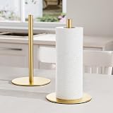 Niffgaff Kitchen Roll Holder Gold Free Standing Stainless Steel Organizer view 7