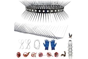 Comastbo 6.5 feet Medium Size Raccoon Spikes Deterrent,Keep Snake Crow Away,Good for Wall Barns Fence Roof and Tree Bark agai