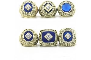 XIAKOMAN Dodgers 1955 1959 1963 1965 1981 1988 championship rings set with box size 11 Gifts for Mens Women Kids fathers