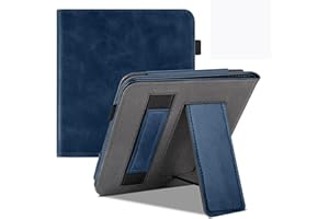 Cover Compatible with Kobo Libra Colour 7 Inch N428 Case 2024 PU Leather Stand Cover with Hand Straps with Auto Sleep/Wake(Da