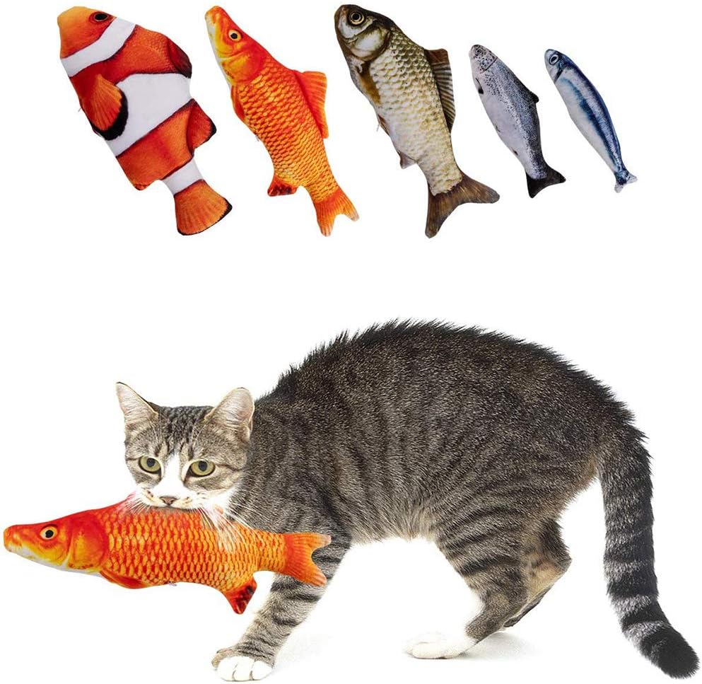 YUTALOW Catnip Fish Toys for Cats, Cat Wagging Fish Cat