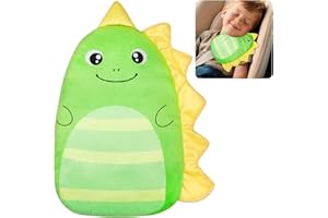Lemmeko Seat Belt Cover Pad for Kids Soft Seat Belt Pillow Cute Cartoon Car Seat Strap Pads Pillow for Children Boys Girls Head Neck Shoulder Support