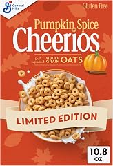 Cheerios Pumpkin Spice Breakfast Cereal, Gluten Free, 10.8 oz | Limited Edition Fall Flavor, Cinnamon, Nutmeg & Cloves Blend,