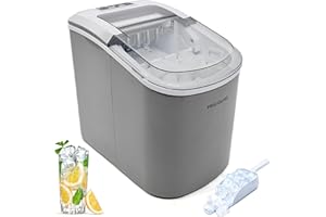 FRIGIDAIRE EFIC189-Silver Compact Ice Maker, 26 lb por día, Silver