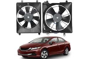 ENZVOIA 12V Engine Radiator Cooling Fan Assembly for Honda Civic 2012-2015 and Acura ILX 2013-2015 - Electric Automotive Fan
