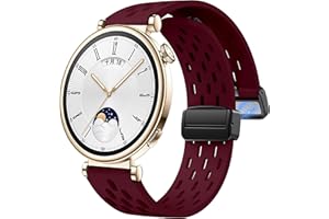 LYSMVIVI Magnetic Watch Band 18mm 19mm 20mm 22mm Quick Release Silicone Sport Sweatproof Breathable Watch Band for Men Women, Soft Silicone Sport Watch Strap