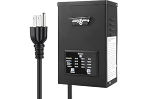 SMY Lighting 170W Low Voltage Landscape Transformer, Outdoor Lighting Transformer with Photocell Sensor and Timer 120V AC to 12V 15V AC Weatherproof Transformers for Landscape Lighting