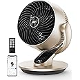 Dreo Smart Desk Fan for Bedroom, 13" Powerful 70 ft Whole Room Air Circulator Fan, 120°+90° Oscillating Fans with Voice Control, 4 Speeds, 5 Modes, 12H Timer Portable Table Fan for Office, Home