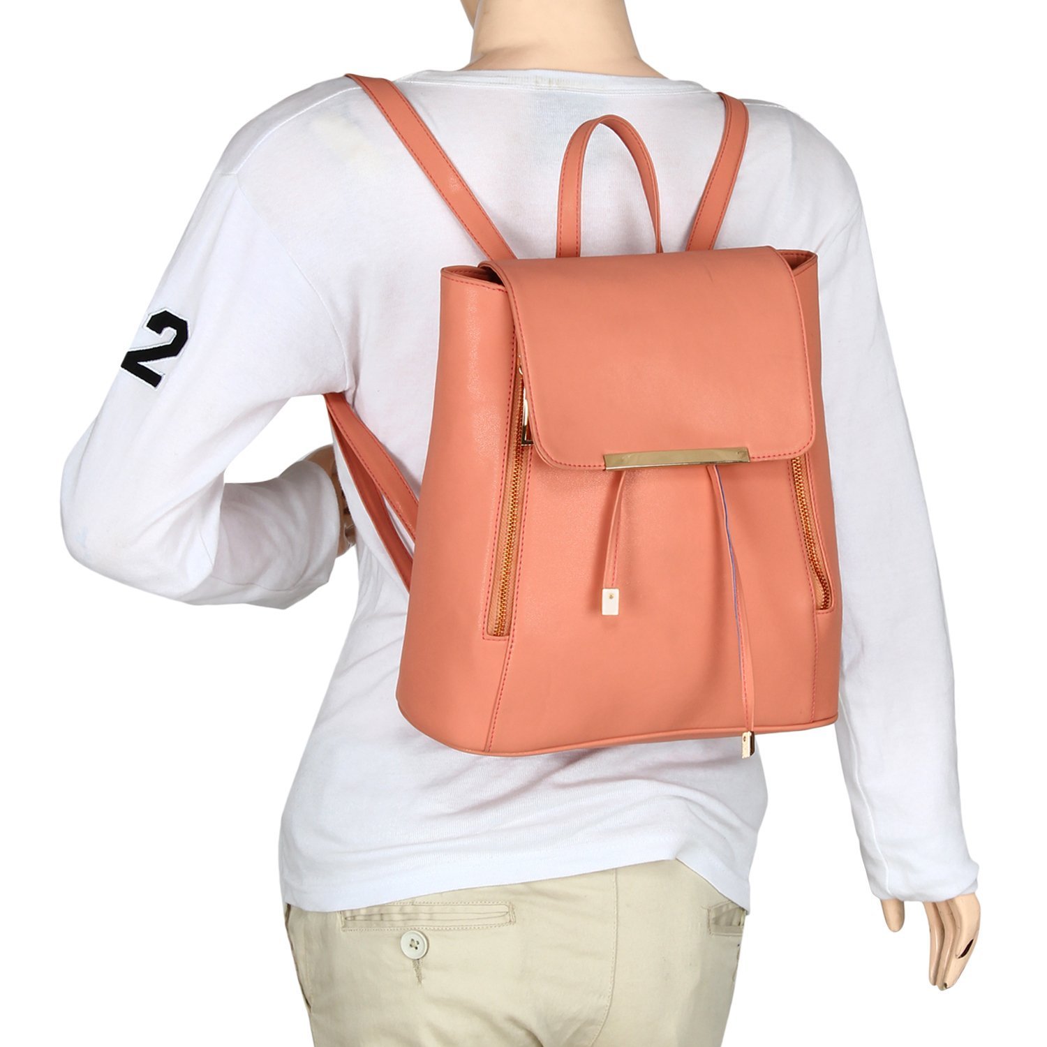 alice girl's peach backpack