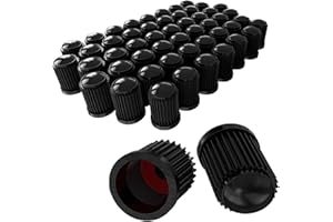 CK Auto 50 Pieces Tire Valve Stem Caps with O Rubber Ring Gasket, Plastic Universal Stem Covers for Cars, SUVs, Bike and Bicy