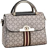 CORIOS Elegant Handbag for Women PU Leather Shoulder Crossbody Bag Fashion Messenger Top-Handle Bag Small Tote Satchel Bag