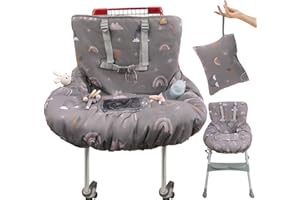 Shopping Cart Cover for Baby Girl & Boy | Water Resistant High Chair Cover w/Phone Pouch & Pocket | Gender Neutral Cart Cover