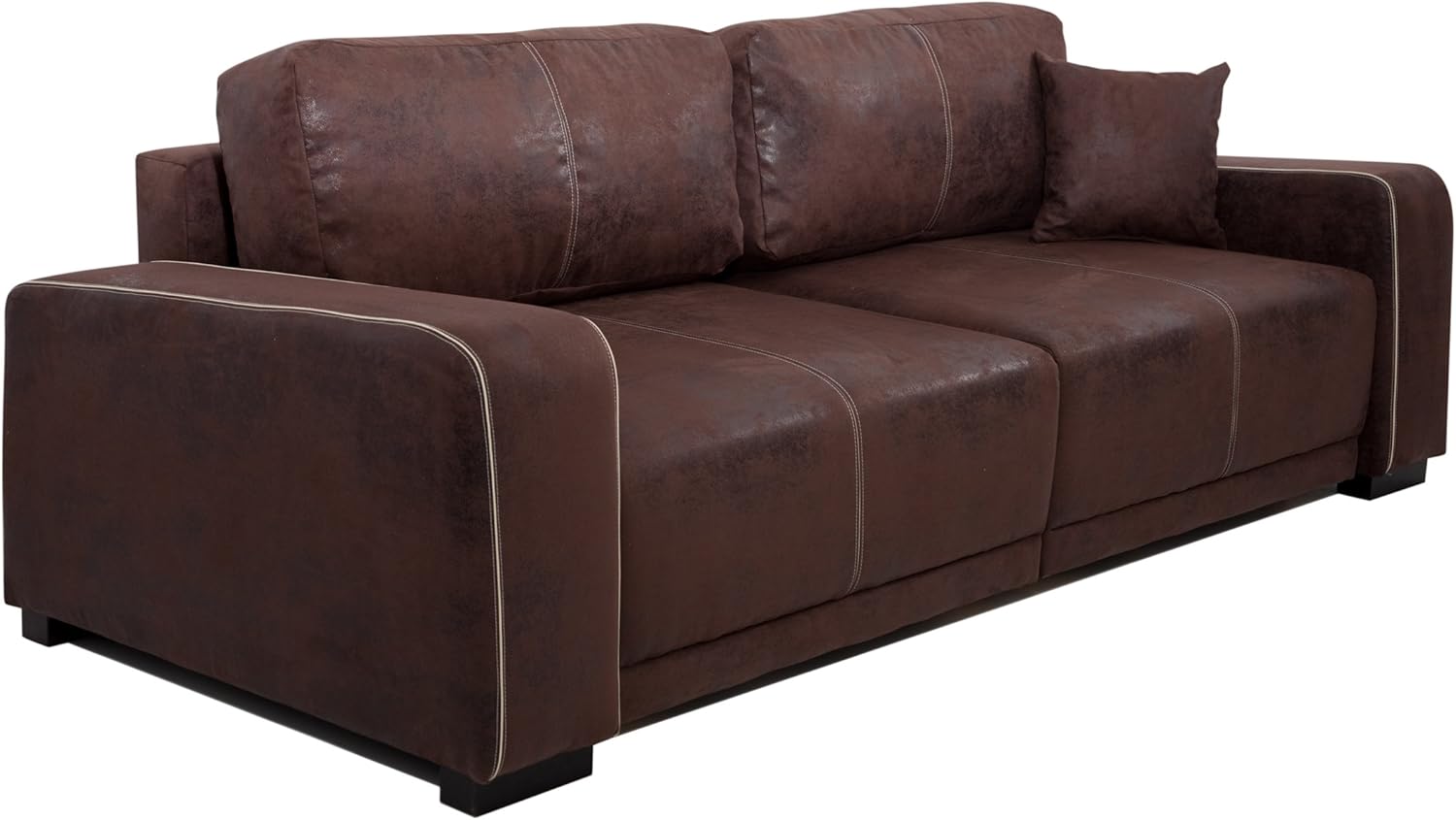 Collection AB Big Sofa ManchesterXL Kunstleder Vintage Optik braun