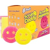 Scrub Daddy Original + Scrub Mommy Dish &amp; Kitchen Sponges, 8 Pack | Dish Sponge &amp; Scrubber Duo, BPA-Free, Dishwasher-Safe, Scratch-Free on 25+ Surfaces, for Kitchen &amp; Household Cleaning