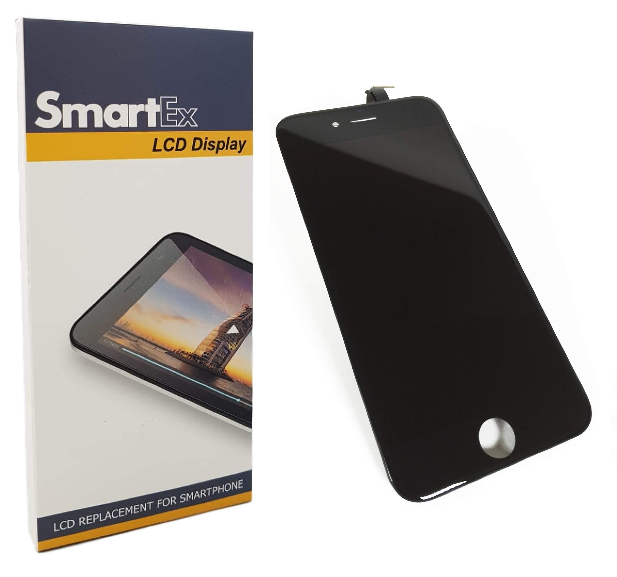 Smartex NEW LCD Display Black compatible with iPhone 6 / Retina Display LCD and Glass Touch Screen
