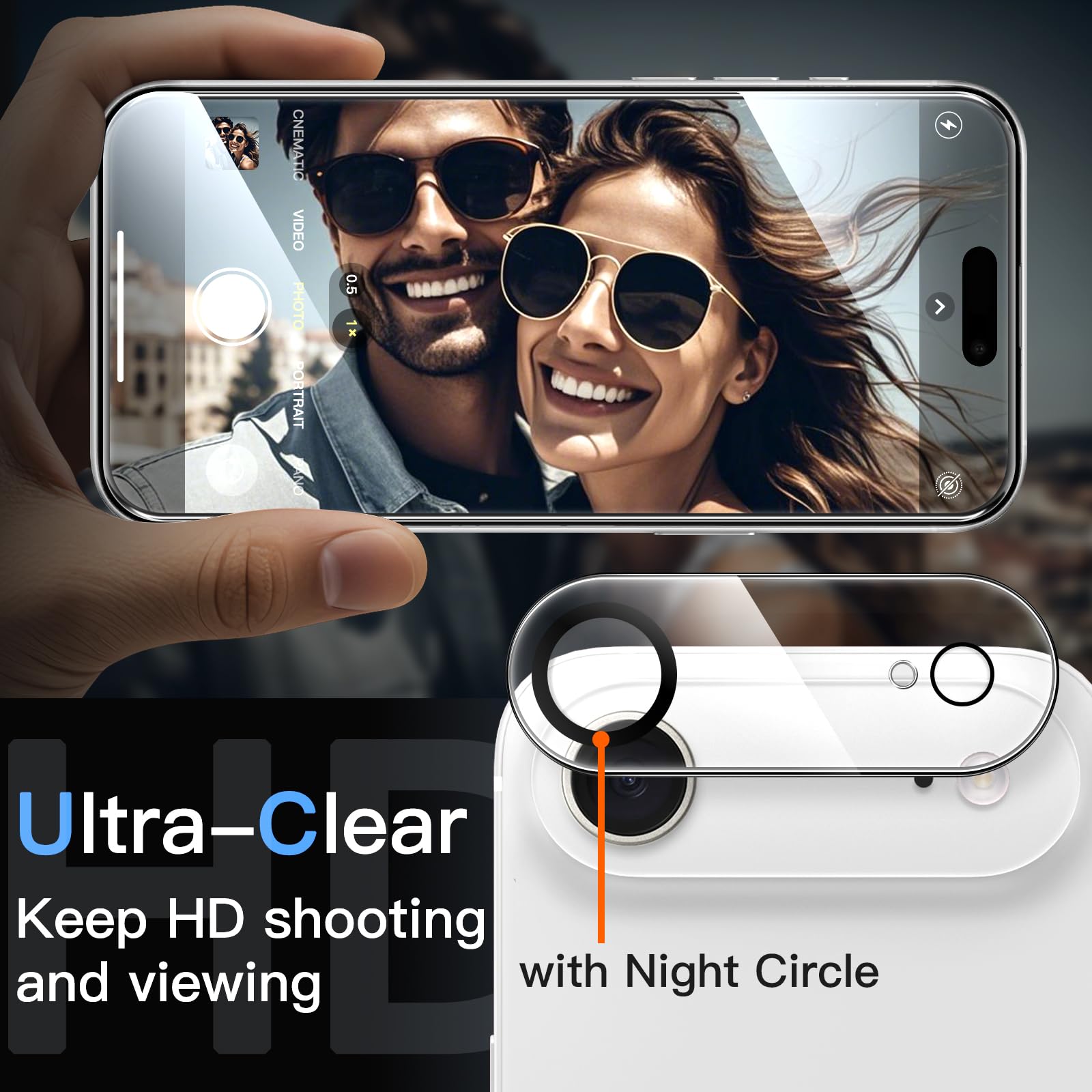 5 in 1 Case for iPhone 17 Air 6.5-Inch with Screen & Camera Lens Protectors