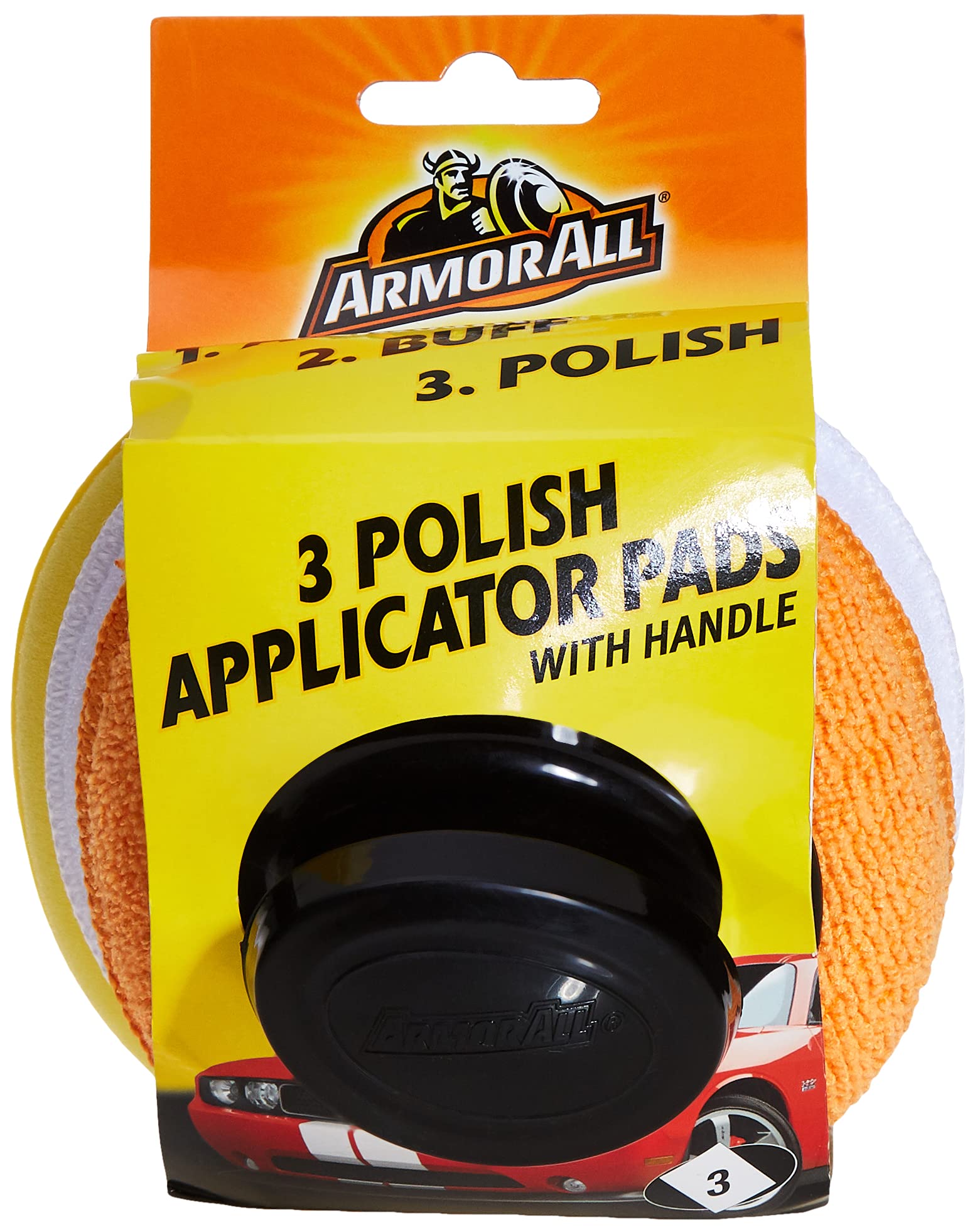 Armor All GAA40015EN 3 Polish Applicator Pads with Handle