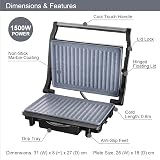Quest Deluxe Health Grill Panini Press Marble Coating Auto Temp Control view 2