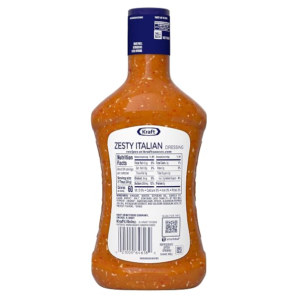 KRAFT ZESTY ITALIAN DRESSING FAMILY SIZE, 24 FL OZ BOTTLE