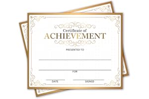 DISFUCO Award Certificates - Certificate of Achievement for Students, School Graduation Ceremony, Kindergarten Preschool certificates of Completion - 25 Award Certificates (aa02)