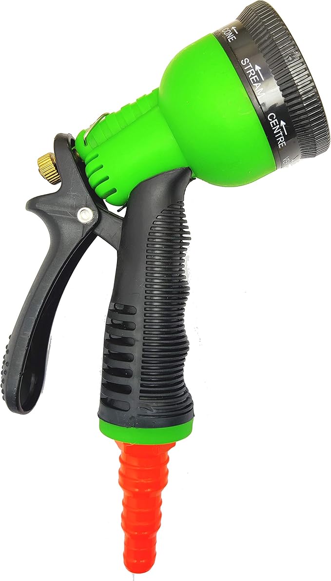 JoyProDeals Green 8 in 1 Water Spray Gun High Pressure Garden Hose