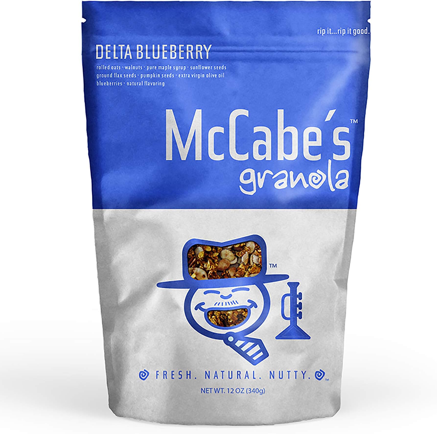 McCabe's Traditional Granola | Naturally Sweetened, All Natural, Non GMO, Gluten Free (Delta Blueberry - 12 oz)