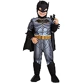 Toddlers Deluxe DC Comics Batman Costume, Black Superhero Suit, Cape & Mask for Superhero Parties & Halloween