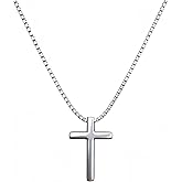 Alggkss Dainty Cross Necklace for Women - 14K Gold/Silver Plated Minimalist Choker Pendant, Adjustable Chain, Hypoallergenic Jewelry