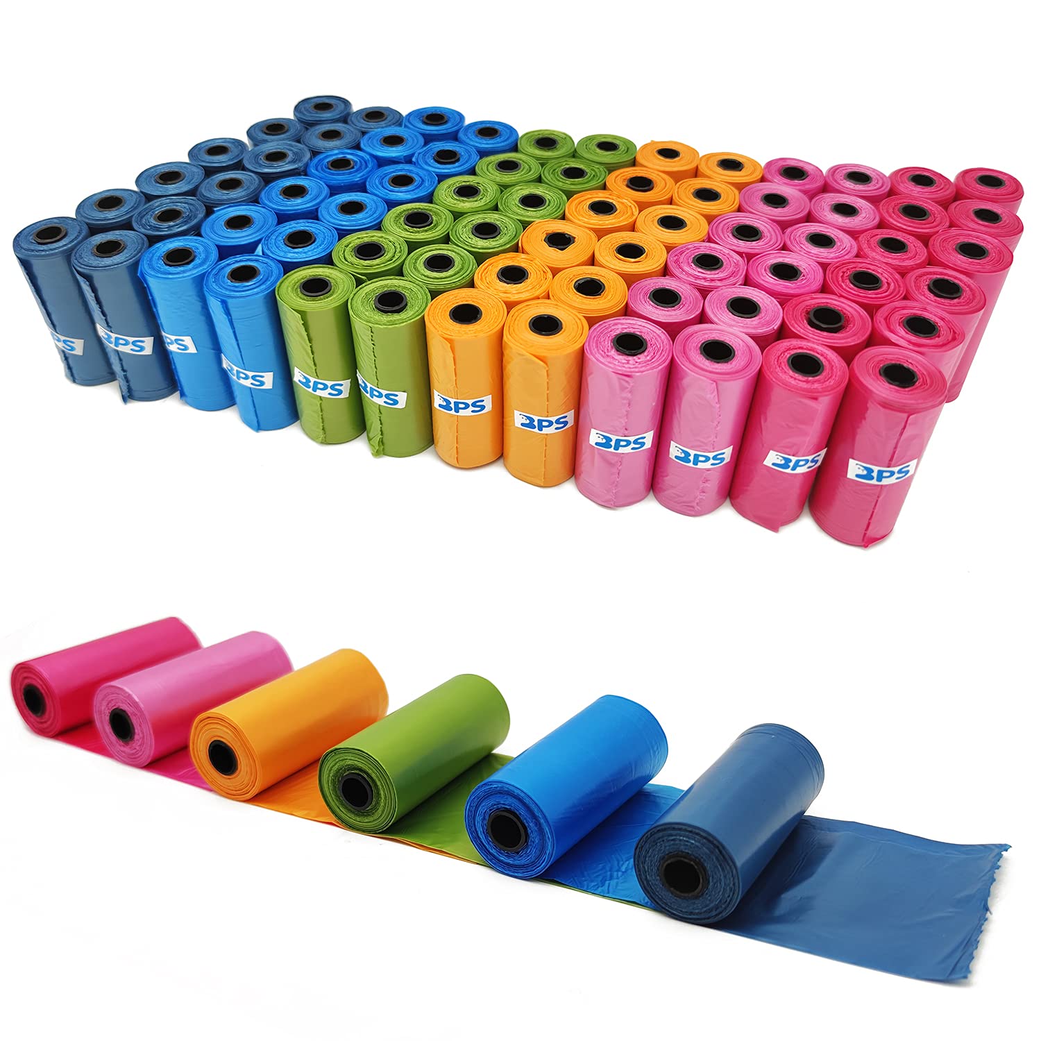 BPS 1080 Dog Poop Bags for Dogs Excrements for Pets Pets Pack of 72 Multicoloured Rolls BPS-5382 x 01