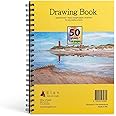 Elan Drawing Book A4, 50 Sheets Italian 200gsm Paper, Drawing Pad A4, Acid-Free Paper Art Pad, Art Books, A4 Canvas Pad, Sketch Pad A4, A4 Sketchbook for Artists, A4 Drawingbook Perfect for Pencil Art