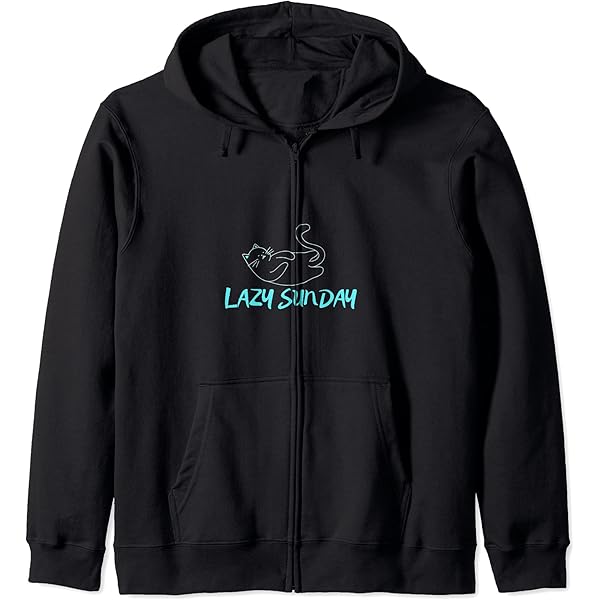 Amazon.com: Clothes Lazy Sunday Funny Zip Hoodie : Clothing