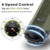 Casfuy 6-Speed Dog Nail Grinder Newest Enhanced Quiet Rechargeable Electric view 2