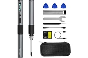 MOMSSY Soldering Iron Kit, T65-K Solder Tip, PD 65W DC 96W Portable Soldering Iron with 212°F to 842°F Heating Control, USB Soldering Iron Pen with OLED Digital Display Auto Sleep for Home Repair, DIY