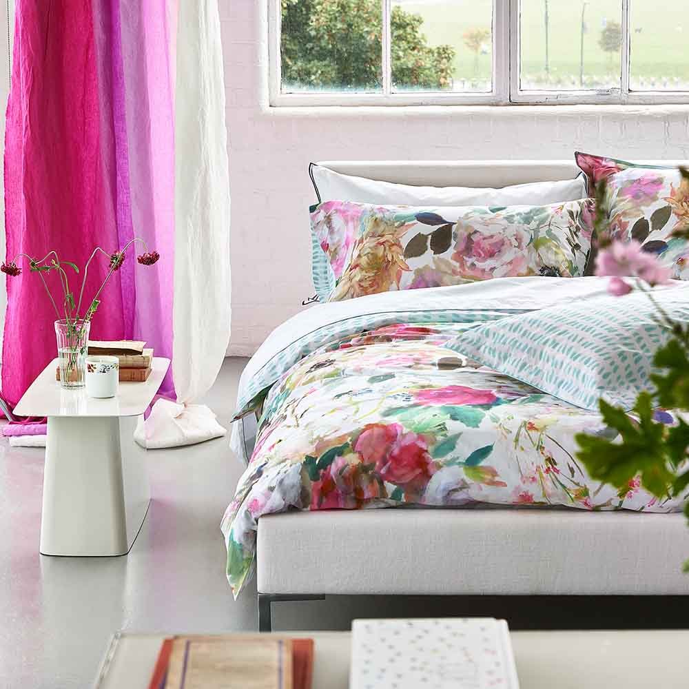 Designers Guild Palissy Duvet Cover 200 x 200 cm, Cotton, Camellia
