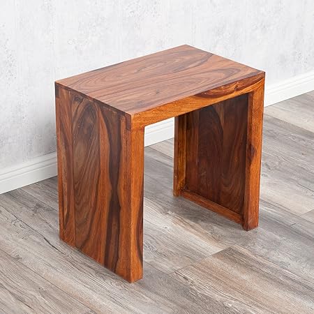 Beistelltisch NEST-L 45cm Farbe: Natural Akazie Blumenhocker Massiv