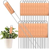 50 Pieces Metal Plant Labels 11.8 Inch Copper Metal Plant Tags Garden Label Markers Outdoor Planting Garden Markers for Plants Vegetables Herb Seedlings Flowers