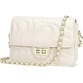 Supaico Small Quilted Crossbody Purse for Women Trendy Ladies Shoulder Bag PU Leather Satchel HandBag with Chain Strap