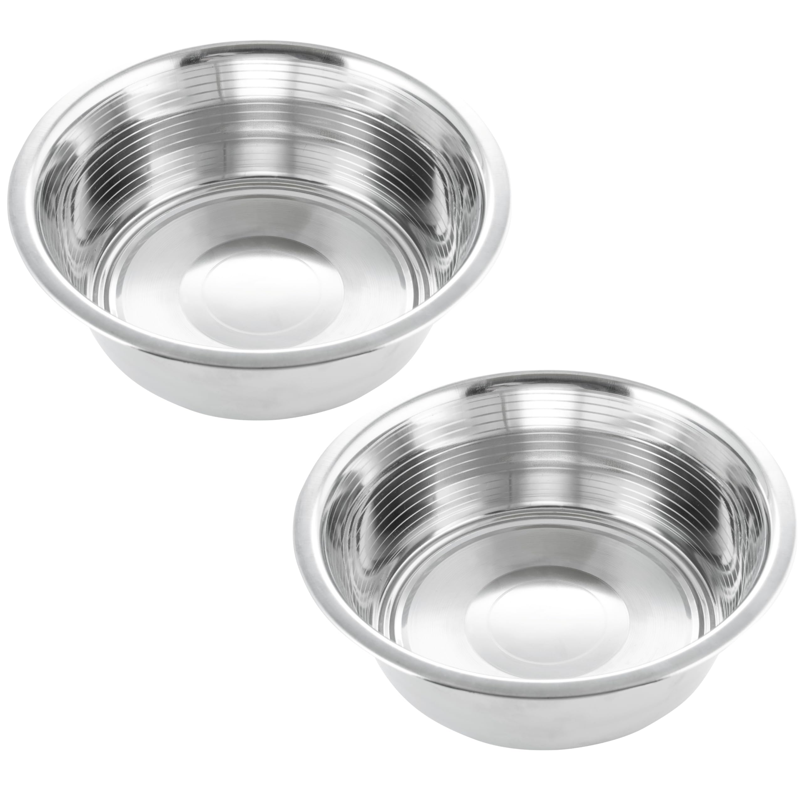 5 Cups Stainless Steel Dog Bowls, 19 cm Diameter, 6.8 cm Height, Double Pack, Dishwasher Safe — image 1
