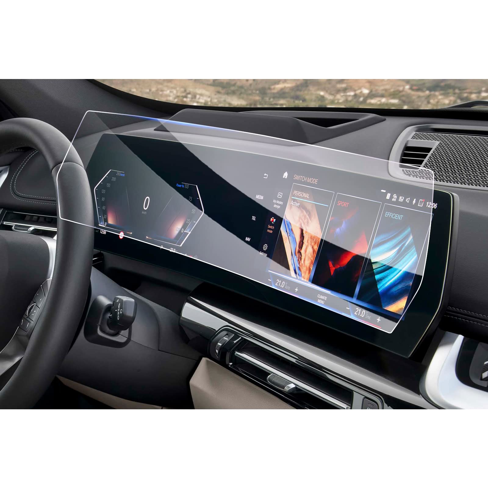 GAFAT Compatible with BMW X1 iX1 U11/ X2 iX2 U10/ 1 Series F70 2022-2024 2025 Screen Protector, iDrive 8 Glass Screen Protector for 10.7" Navigation + 10.25" Cockpit, 9H Anti-Scratch