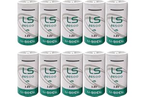 Zivases (10-Pack) LS 26500 C Size 3.6V 7.7Ah Battery for LS26500 LSH14 ER26500 PLC Battery