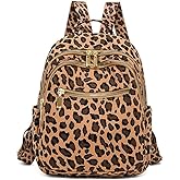 YUNZLAN Ladies Cheetah Print Backpack for Travel School Small Daypacks Leopard Shoulder Bag Purse for Women Girls-Brown Cheetah