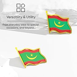 Mauritania Flag Lapel Pin - Enamel Metal National