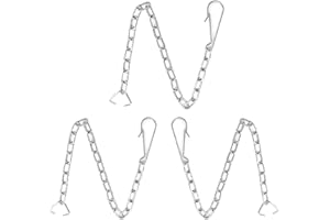 NURPLEXL Toilet Flapper Chain, Stainless Steel Toilet Handle Chain, 3 Pack Toilet Flapper Chain Replacement Kit 9.45'' Universal Toilet Chain Toilet Flush Lift Chain Adjustable Length Fits Most Toilet Flappers