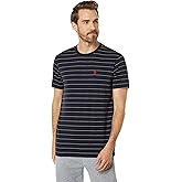 U.S. Polo Assn. Short Sleeve Yarn-Dye Single Stripe Crew Neck Tee Black SM