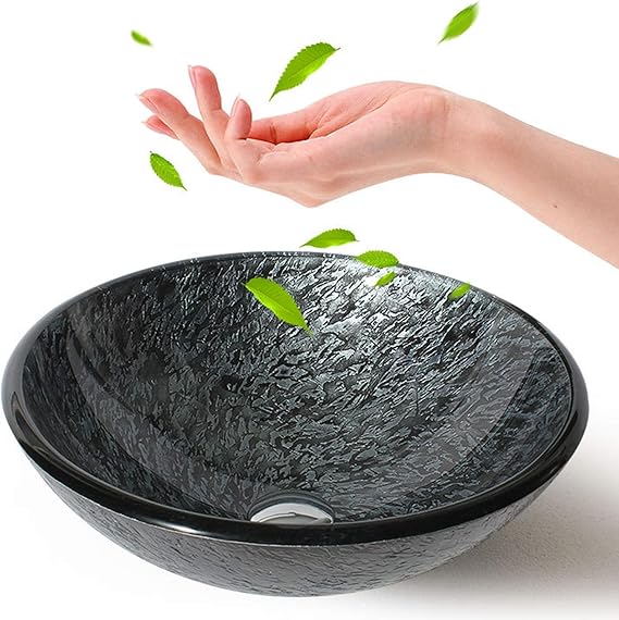 LONGSAND Lavabo del Recipiente del baño Lavabo artístico sobre el