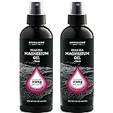 Aromasong Magnesium Spray Rose - Extra Strength 2 Pack of (23mg in Each Spritz) 8 Oz, Natural and Pure Magnesium Oil Spray - Made in The USA - for Leg Discomfort and Promotes a Calm Sleep